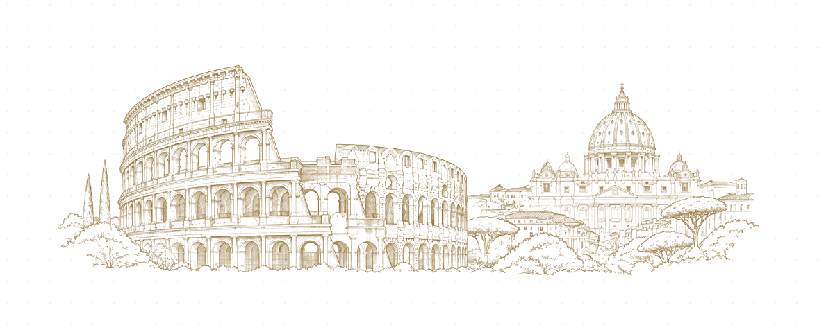 Roma: il Colosseo e la Basilica di San Pietro